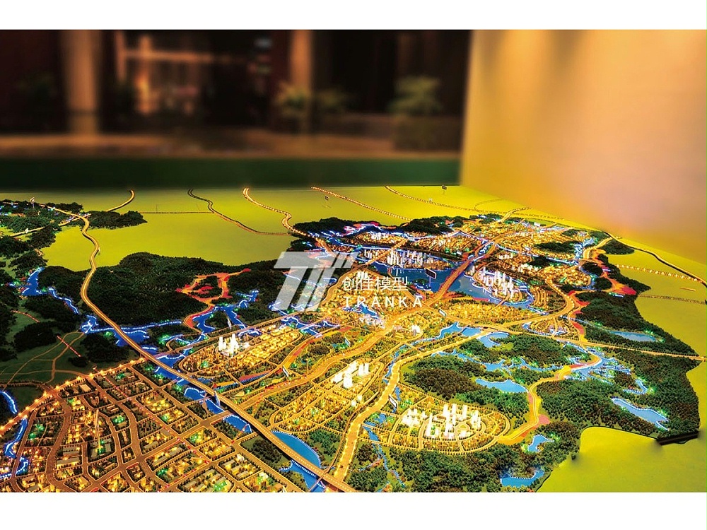 广州开发区萝岗区全景规划模型案例