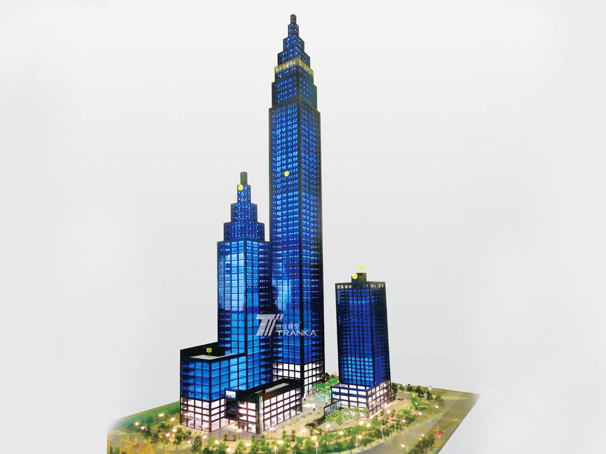 重庆金融中心单体建筑模型沙盘案例